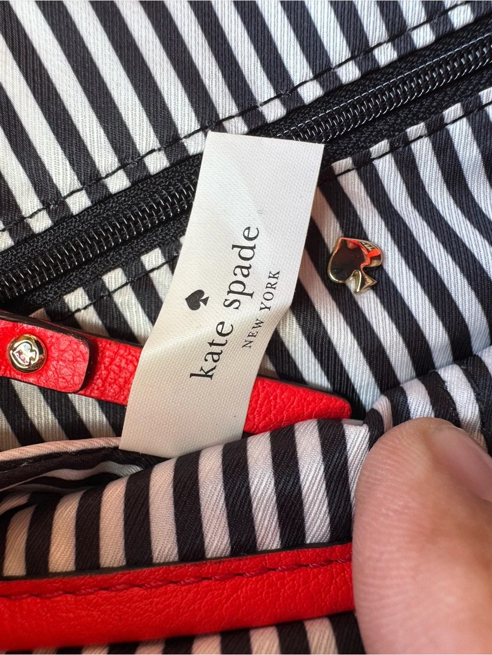 kate spade Red Pebbled Leather Crossbody Bag with Gold Hardware